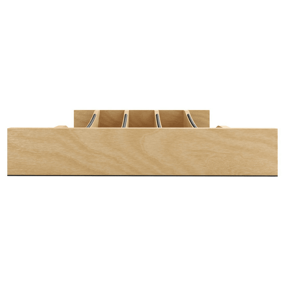 13-1/4" Craftsman Cutlery Drawer Insert with Black Accent, Light Brown Alt 2 - Image