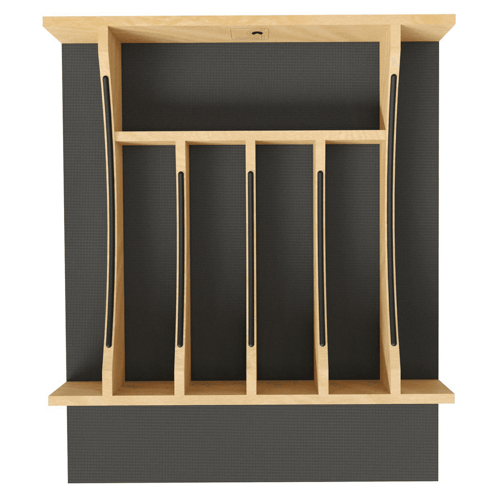 16-1/4" Craftsman Cutlery Drawer Insert with Black Accent, Light Brown Alt 3 - Image