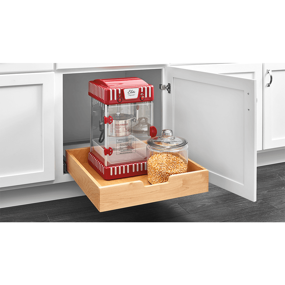 11" 1-Tier Wood Pullout Drawer with BLUMOTION Soft-Closing, Semi-Gloss - Alt Image 1