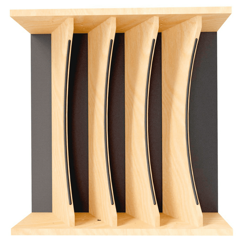 19-1/4" Craftsman Adjustable Deep Cutlery Drawer Divider Insert with Black Accent, Light Brown Alt 4 - Image