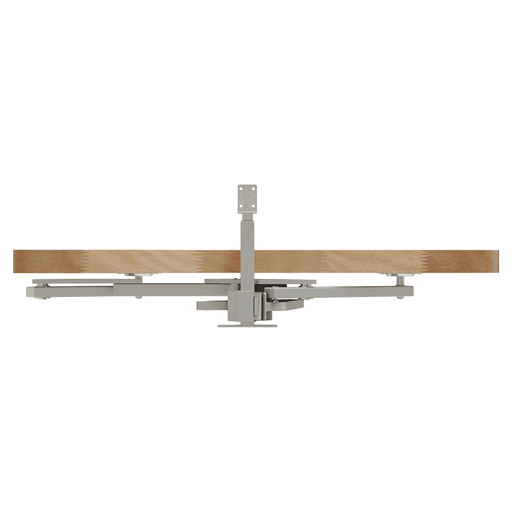 Single-Tier Girasolo Left-Hand Wood Classic Shelves Blind Corner Optimizer with Soft-Close for 15" Corner Cabinet, Light Brown Alt 6 - Image