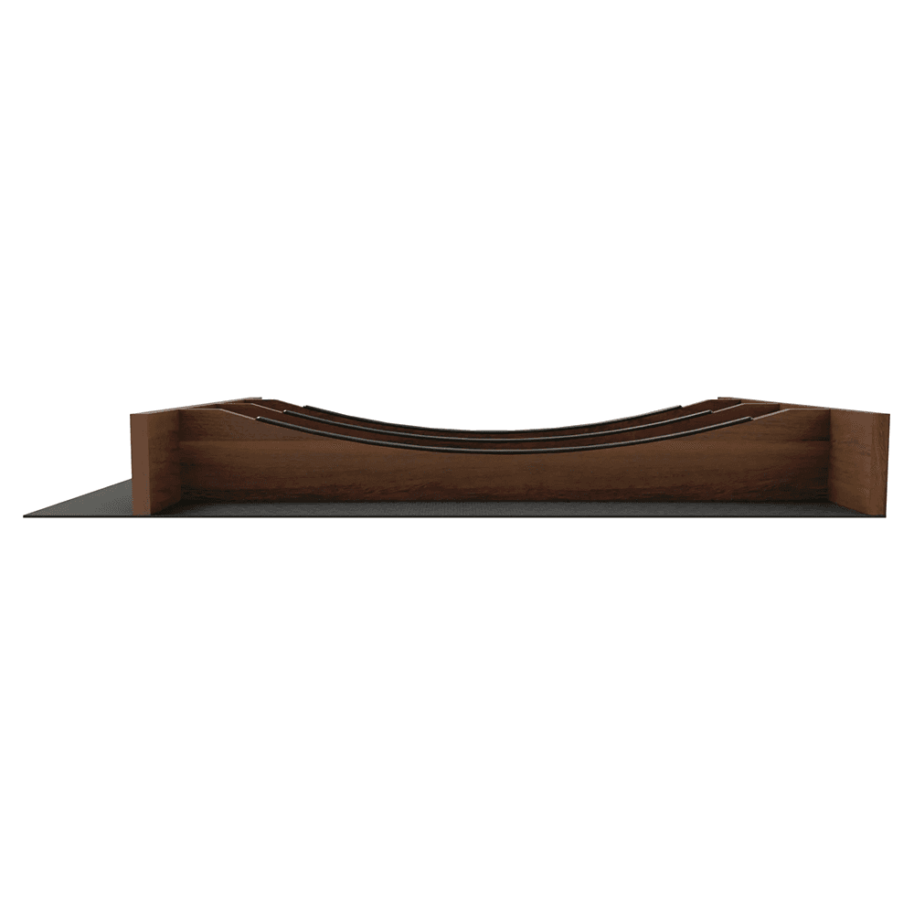 18" 4WUTCC Craftsman Utensil Drawer Insert with Black Accent, Dark Brown Alt 1 - Image