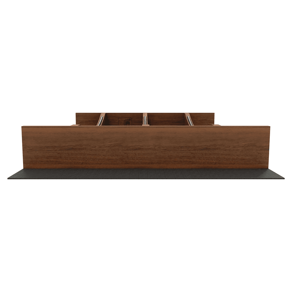 18" 4WUTCC Craftsman Utensil Drawer Insert with Black Accent, Dark Brown Alt 2 - Image