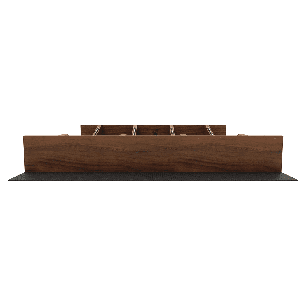 21" 4WUTCC Craftsman Utensil Drawer Insert with Black Accent, Dark Brown Alt 2 - Image
