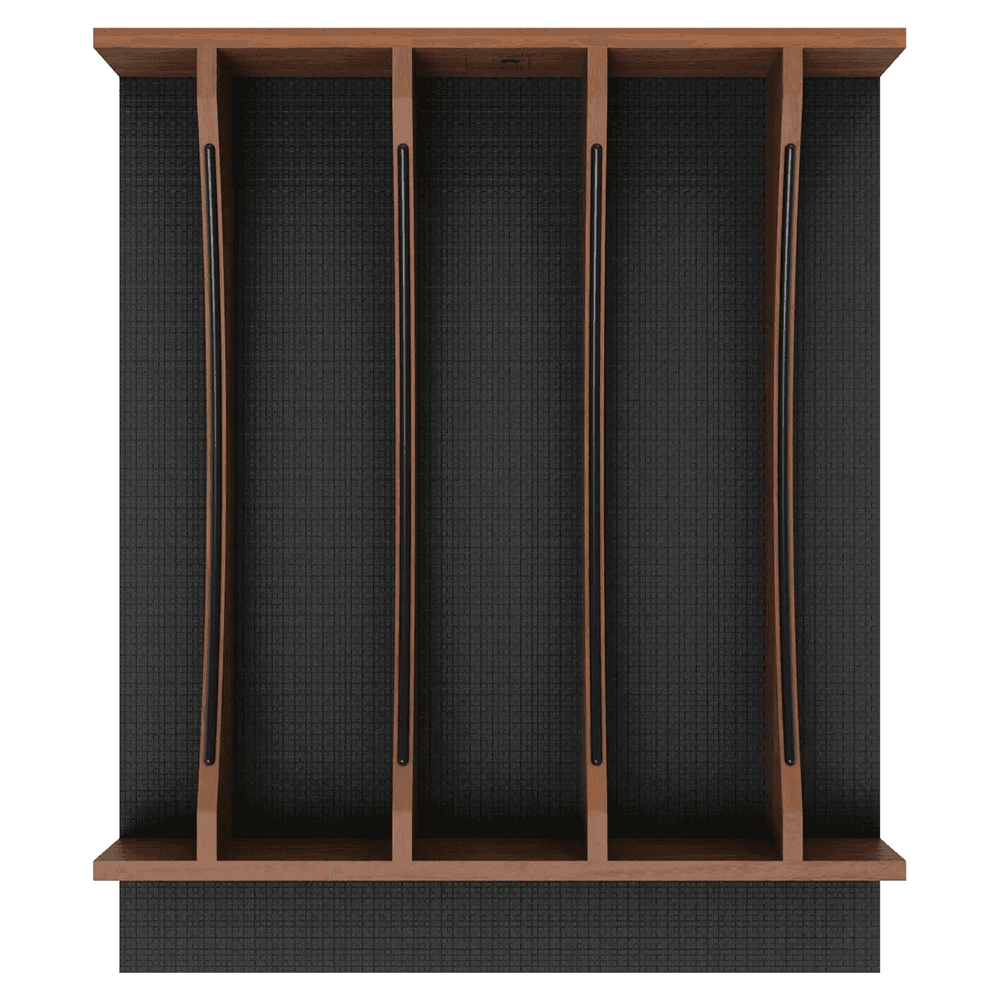 21" 4WUTCC Craftsman Utensil Drawer Insert with Black Accent, Dark Brown Alt 4 - Image