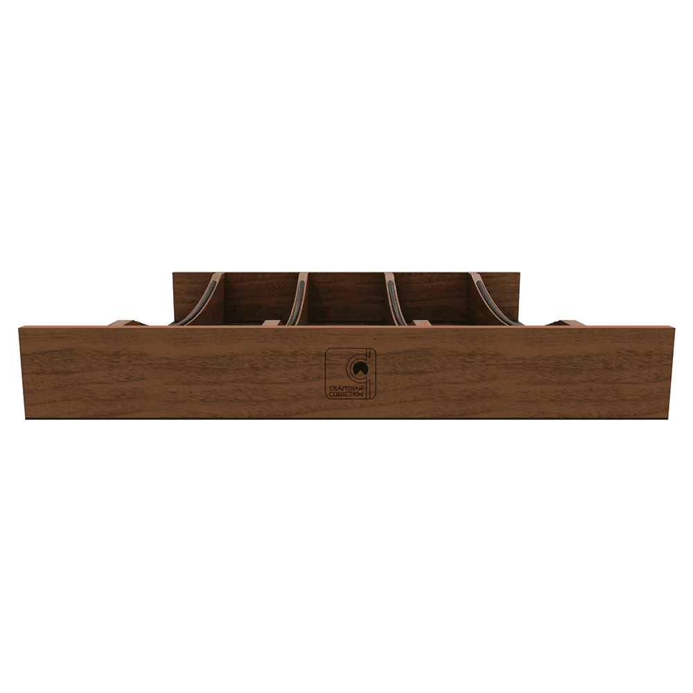 21" 4WUTCC Craftsman Utensil Drawer Insert with Black Accent, Dark Brown Alt 6 - Image