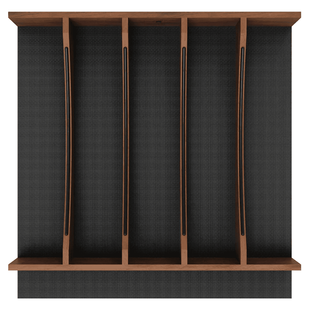 24" 4WUTCC Craftsman Utensil Drawer Insert with Black Accent, Dark Brown Alt 5 - Image