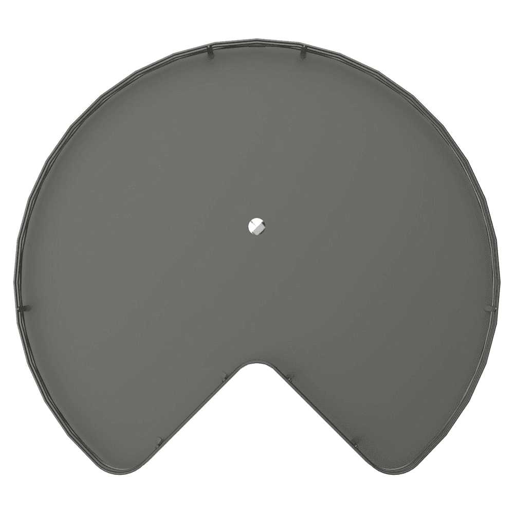 28" Kidney Lazy Susan with Swivel Bearing for Corner Base Cabinet, Almond Alt 3 - Image