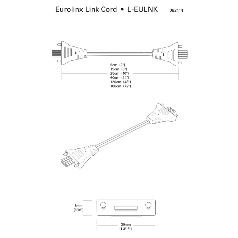 Eurolinx 2.0 Link Cord, 6", White Alt 3 - Image