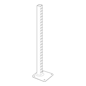 24" Base Mount Standard, Satin Zinc Finish Main - Image