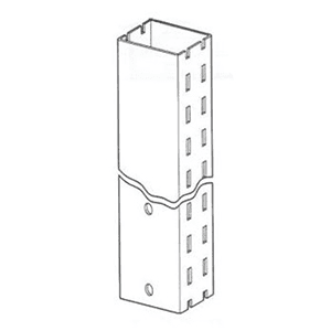 12" x 1-1/4" x 2" RVS80 No Bolt Holes Tube Standard, Satin Zinc/Brass Main - Image