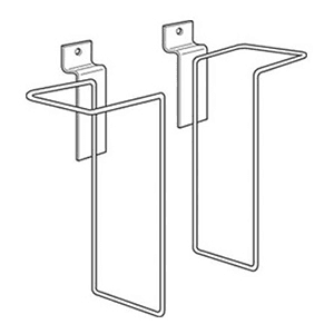 6" x 1-3/4" x 2" RVS95 Adjustable Literature Holder for Slatwall Bracket, Chrome Main - Image
