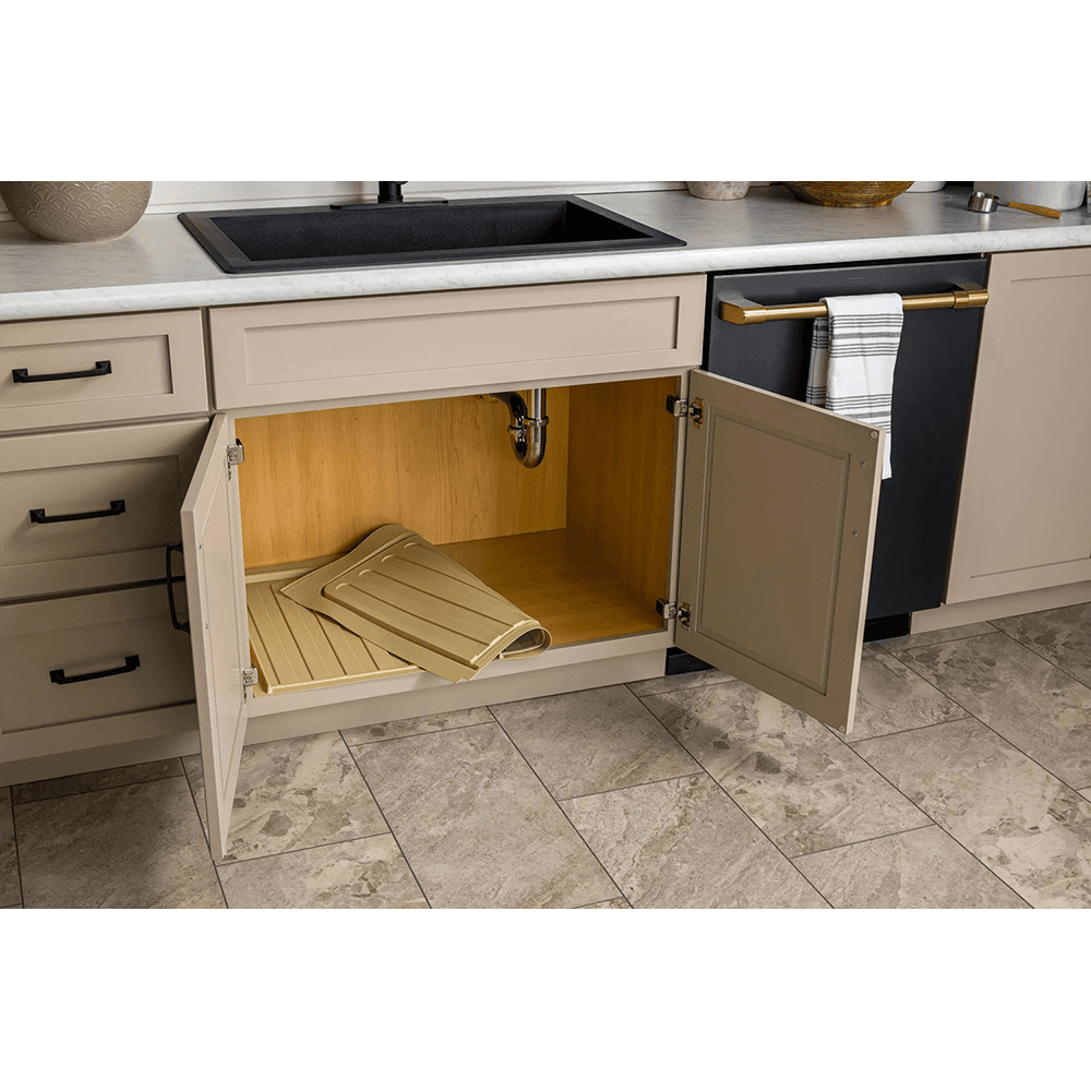 33"-36" Thermoplastic Sink Base Drip Tray, Almond Alt 2 - Image