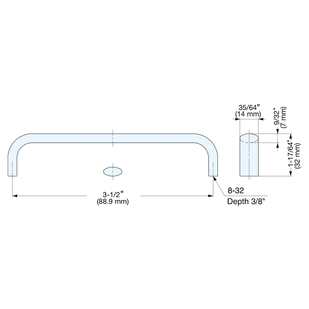 S635 3-1/2" Cabinet Handle Pull, Mirror Alt 3 - Image