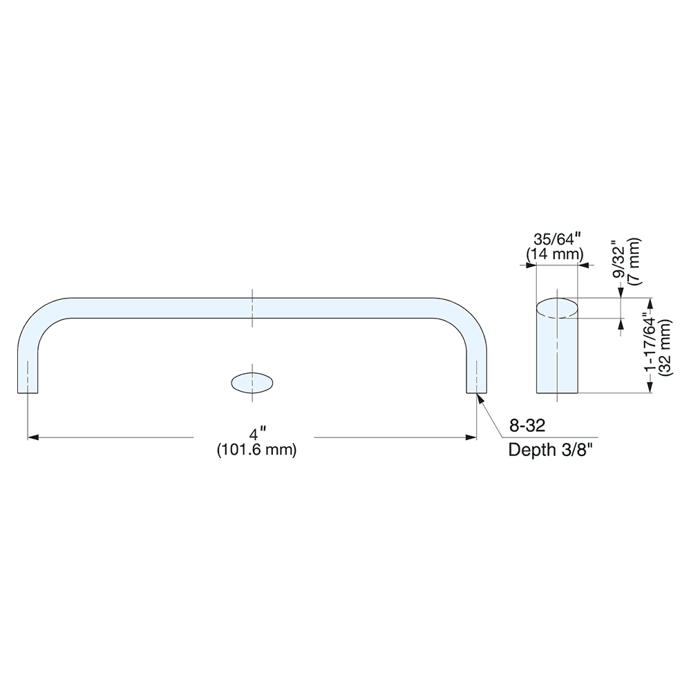 S640 4" Cabinet Handle Pull, Satin Alt 3 - Image