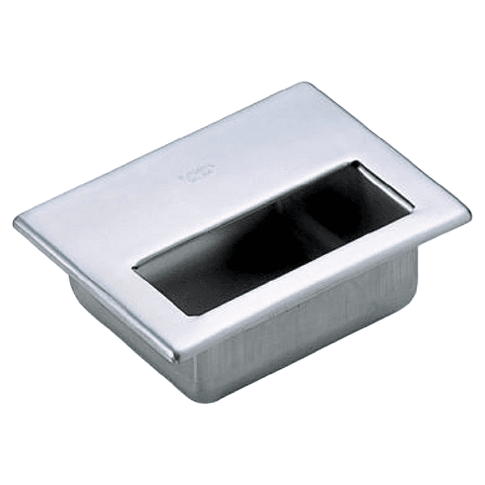6" Cabinet Recessed Flush Pull, Satin Main - Image