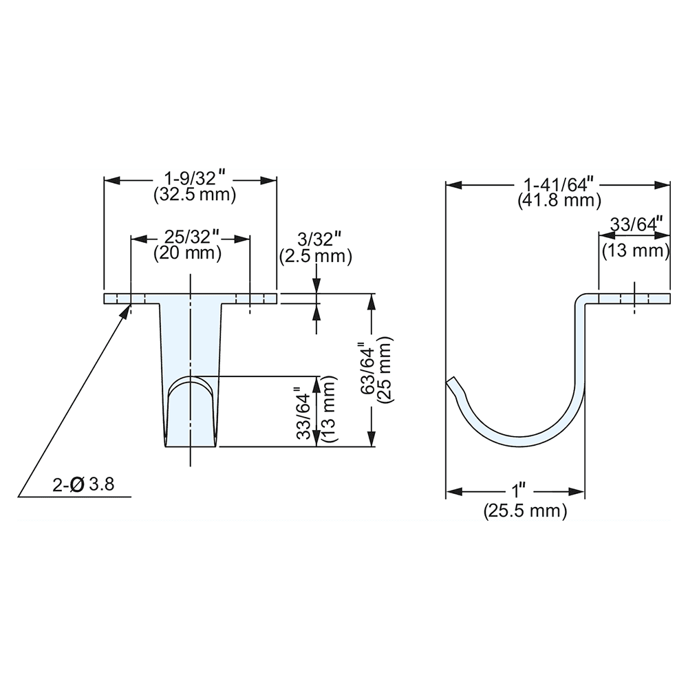 63/34" Single Hook, Satin Alt 1 - Image