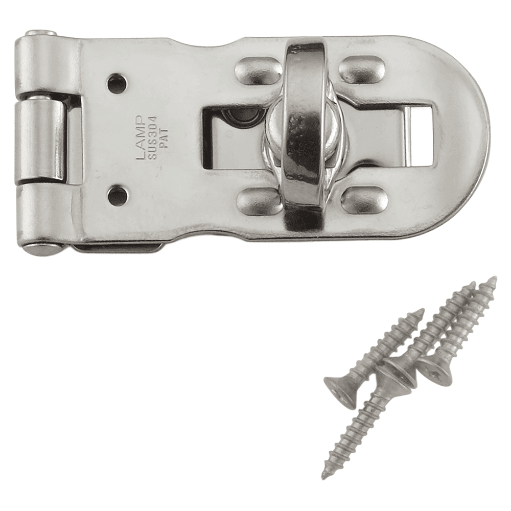 2" Screw-On Flathead Hasp, Polished Main - Image