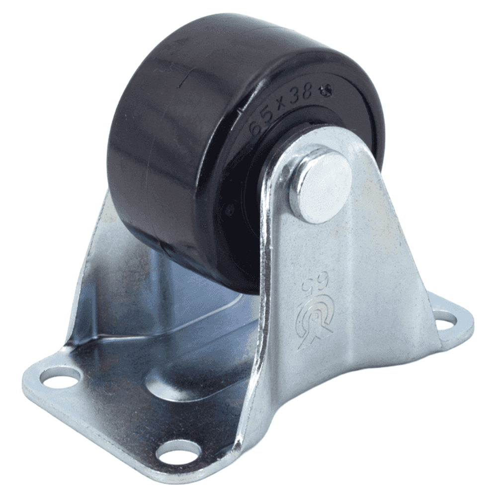 4-3/8" Low Profile Heavy Duty Caster, Clear Zinc Chromate Alt 1 - Image