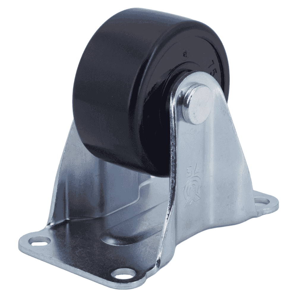 4-13/16" Low Profile Heavy Duty Caster, Clear Zinc Chromate Alt 1 - Image