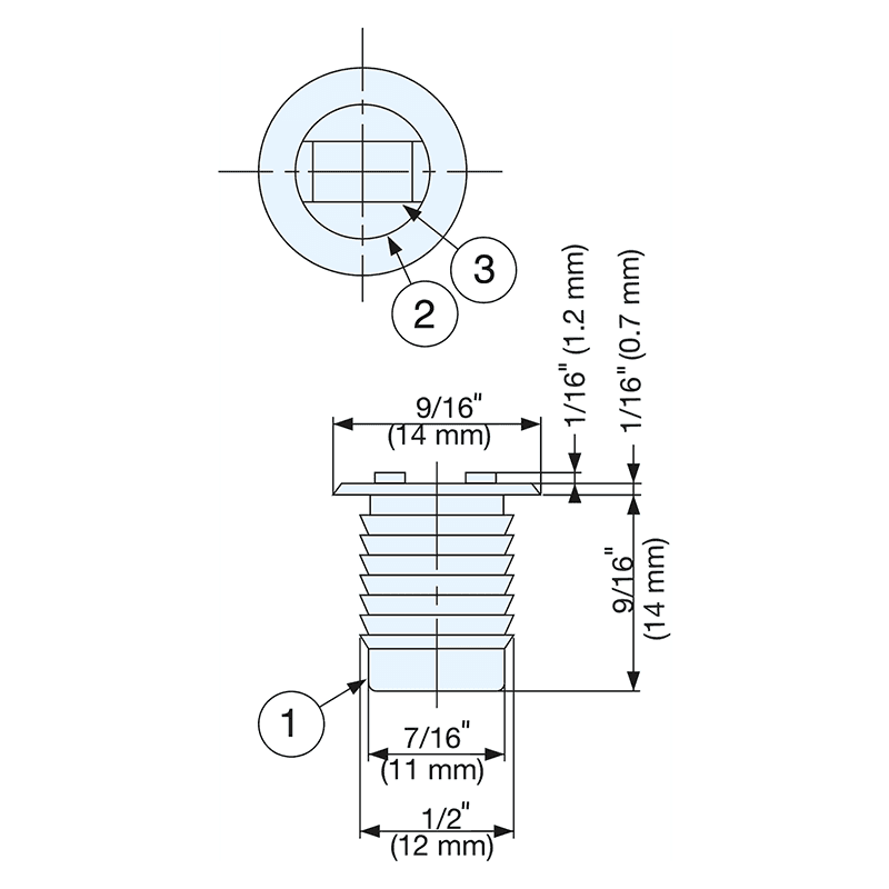 12mm Magnet Catch, White Alt 1 - Image