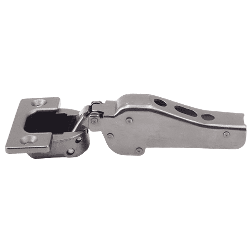 93° Opening Standard Euro Hinge, Self Closing, 5/8" Overlay, Black Nicke, Screw-On Alt 2 - Image