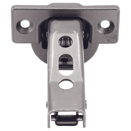 93° Opening Standard Euro Hinge, Self Closing, 5/8" Overlay, Black Nicke, Screw-On Alt 8 - Image