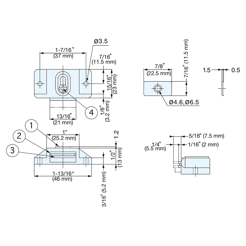 37mm Magnetic Catch, Black Alt 4 - Image