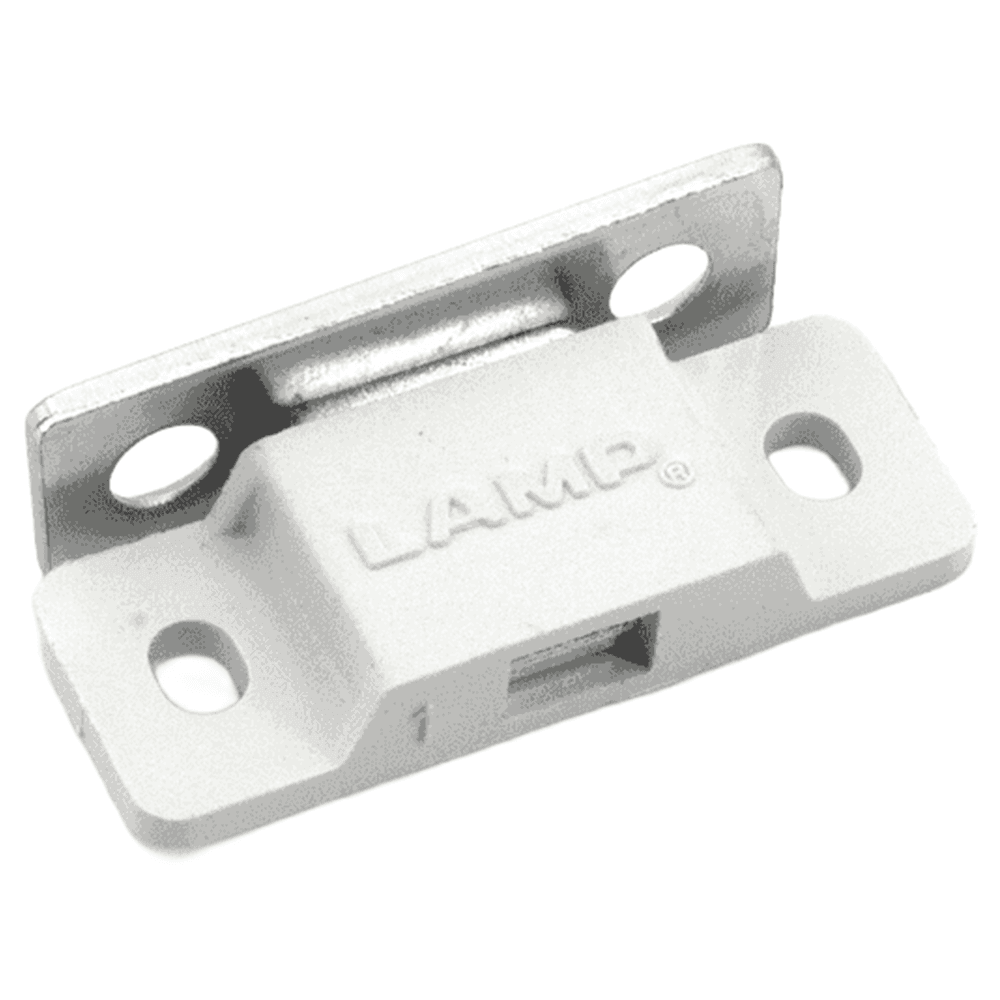 25mm Mini Magnetic Catch/Strike, White Main - Image