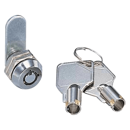 NAL-S-2 Sheet Metal Mini Cam Lock, Chrome, Keyed Alike/Keyed Different Main - Image
