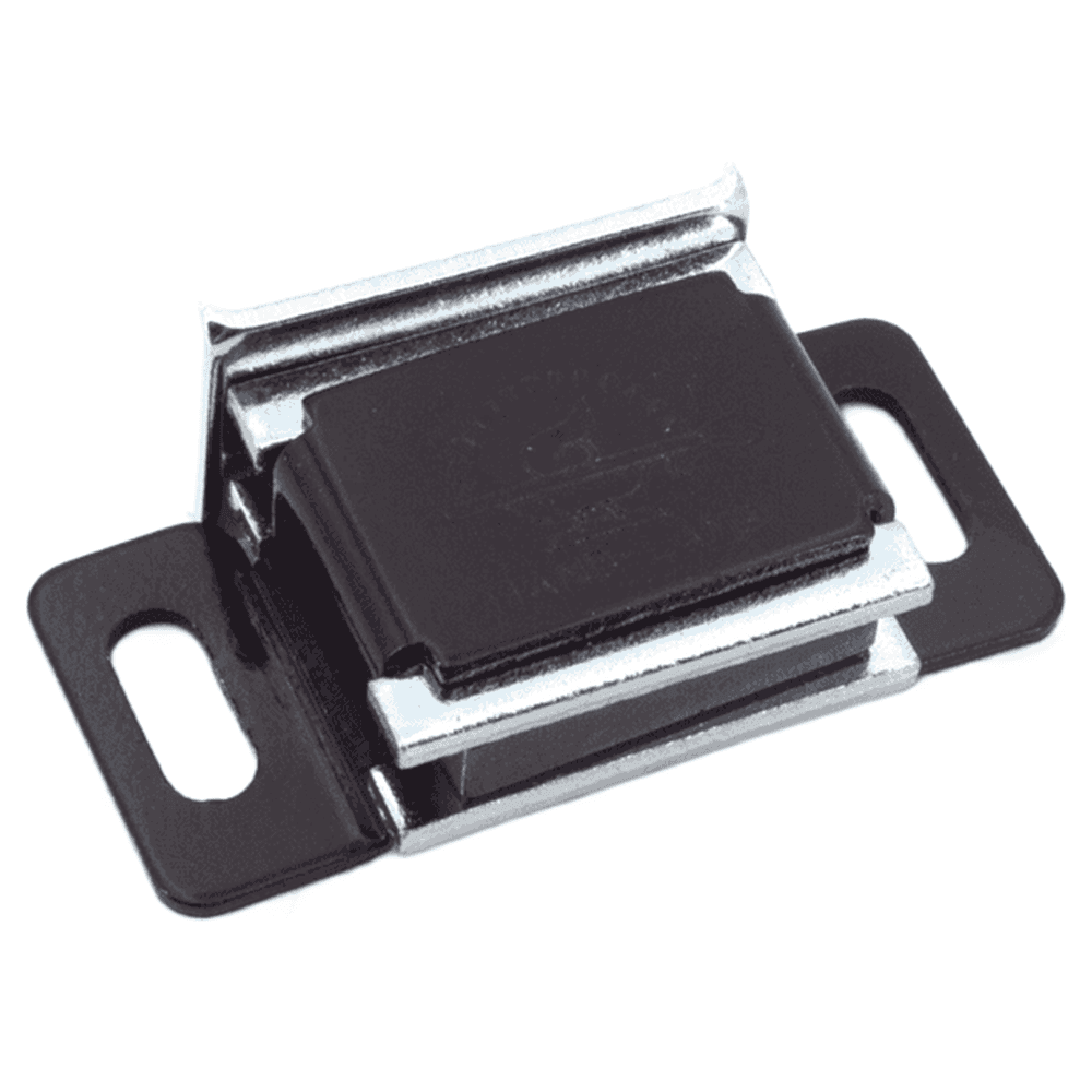 30mm Magnetic Catch, Brown Baked Lacquer/Chrome Main - Image