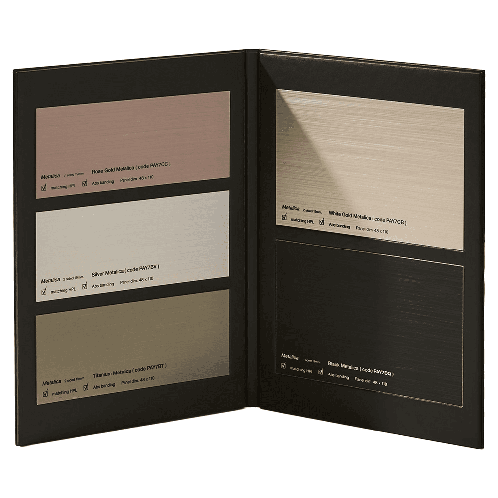 Metalica Binder 5 Colors Sample Kit for PET Brushed Metal Alt 1 - Image
