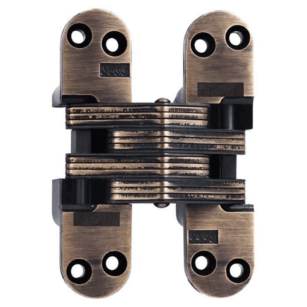 218 Invisible 180° Opening Hinge, Antique Brass Main - Image