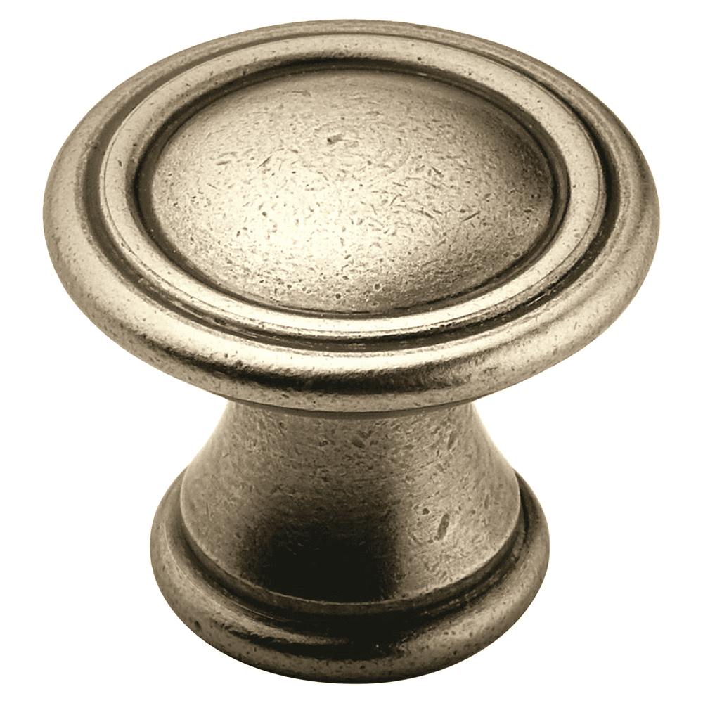 1-3/16" Vasari Round Knob, Antique Nickel