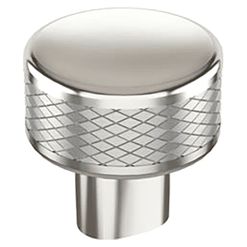 1-1/4" Esquire Round Cabinet Knob, Polished Nickel/Gunmetal