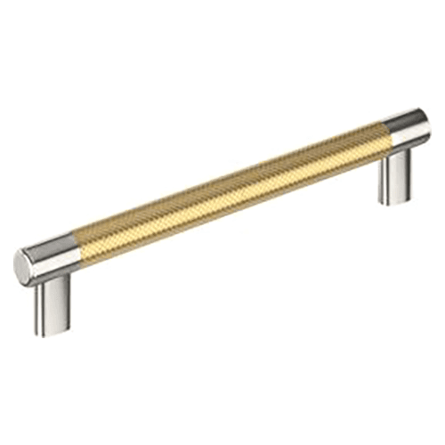 8" Esquire Cabinet Pull, Polished Nickel/Champagne Bronze