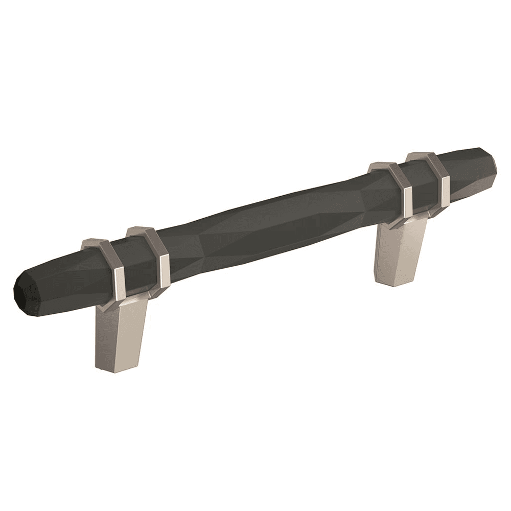 3-3/4" London Cabinet Pull, Black Bronze/Satin Nickel
