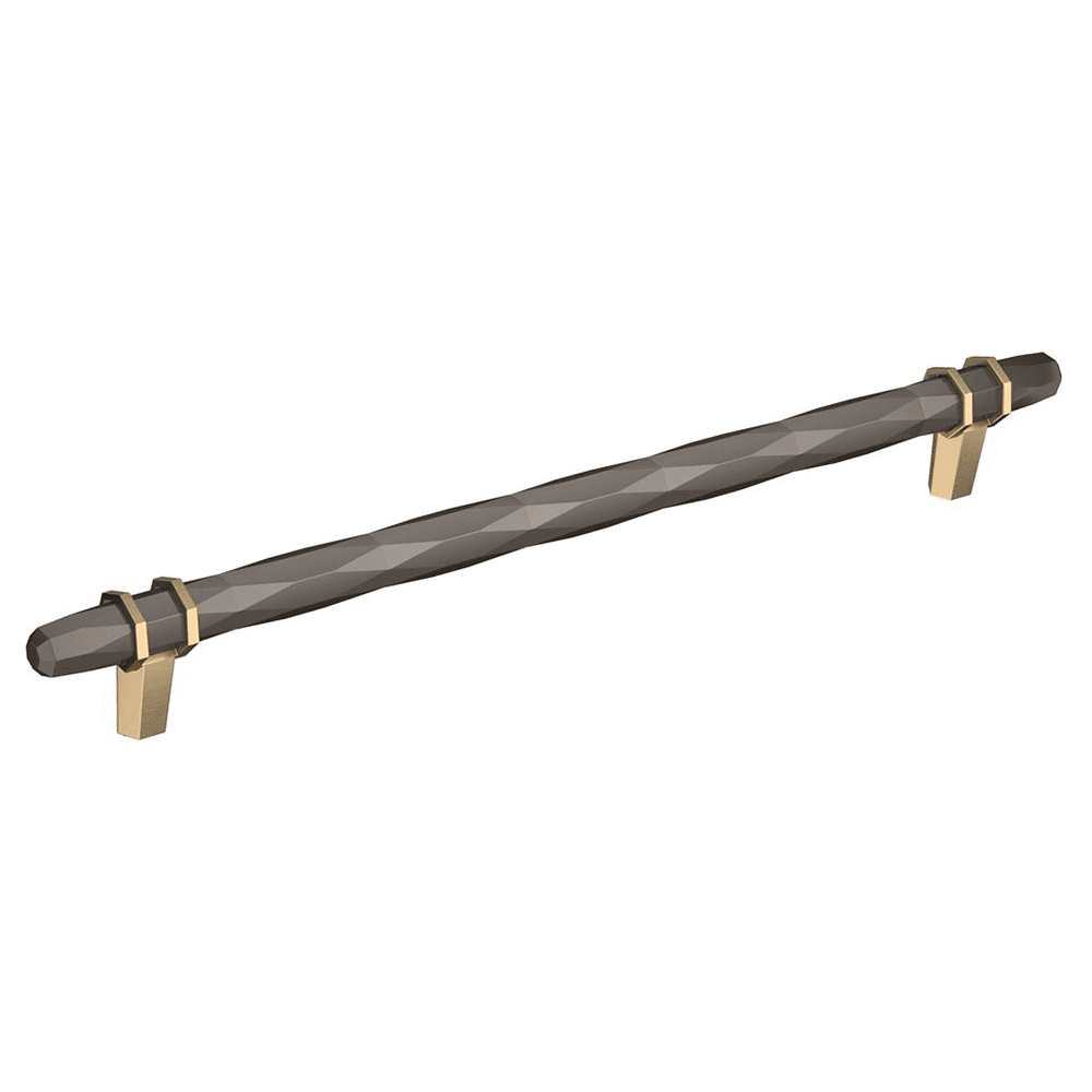 256mm London Cabinet Pull, Black Chrome/Golden Champagne