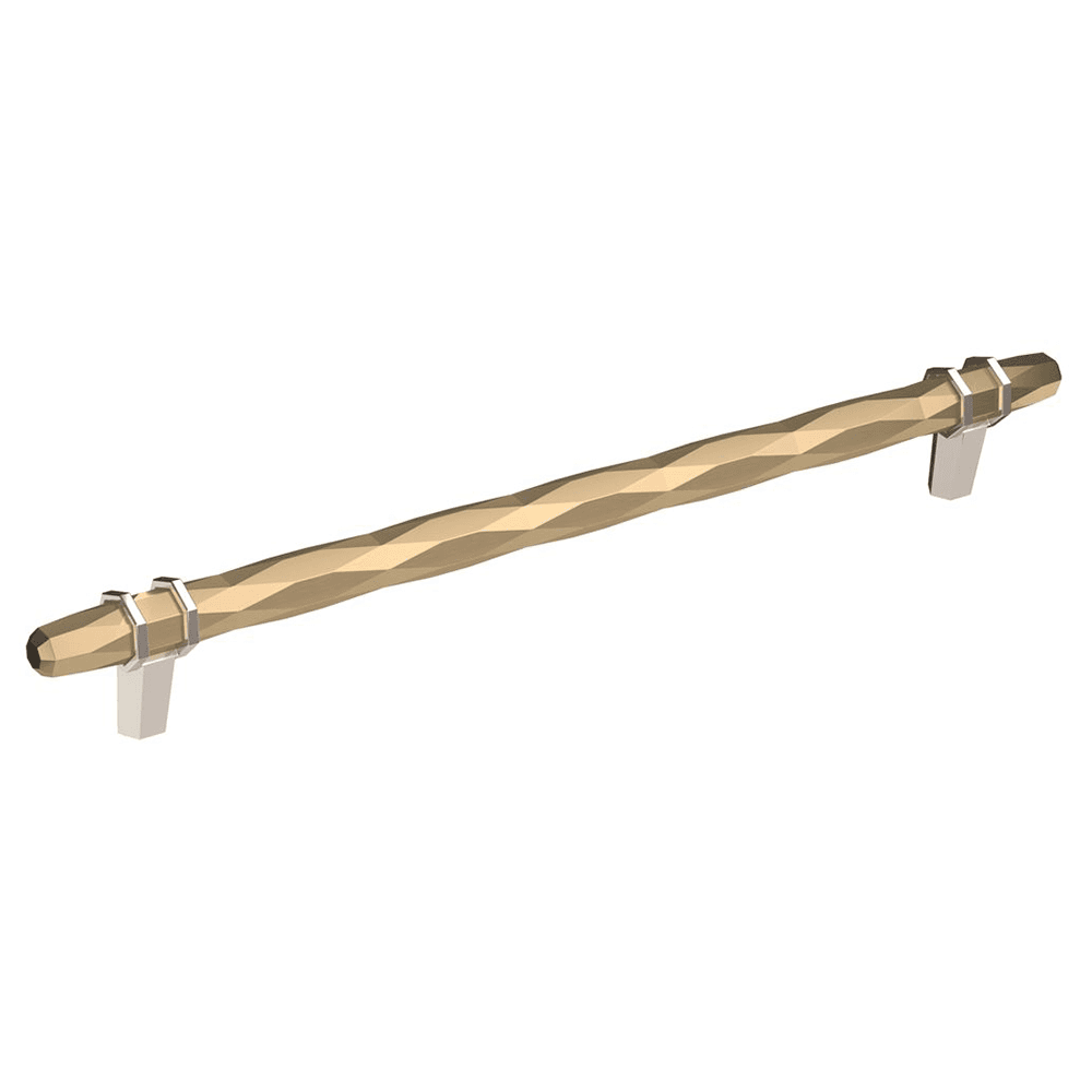256mm London Cabinet Pull, Golden Champagne/Polished Chrome