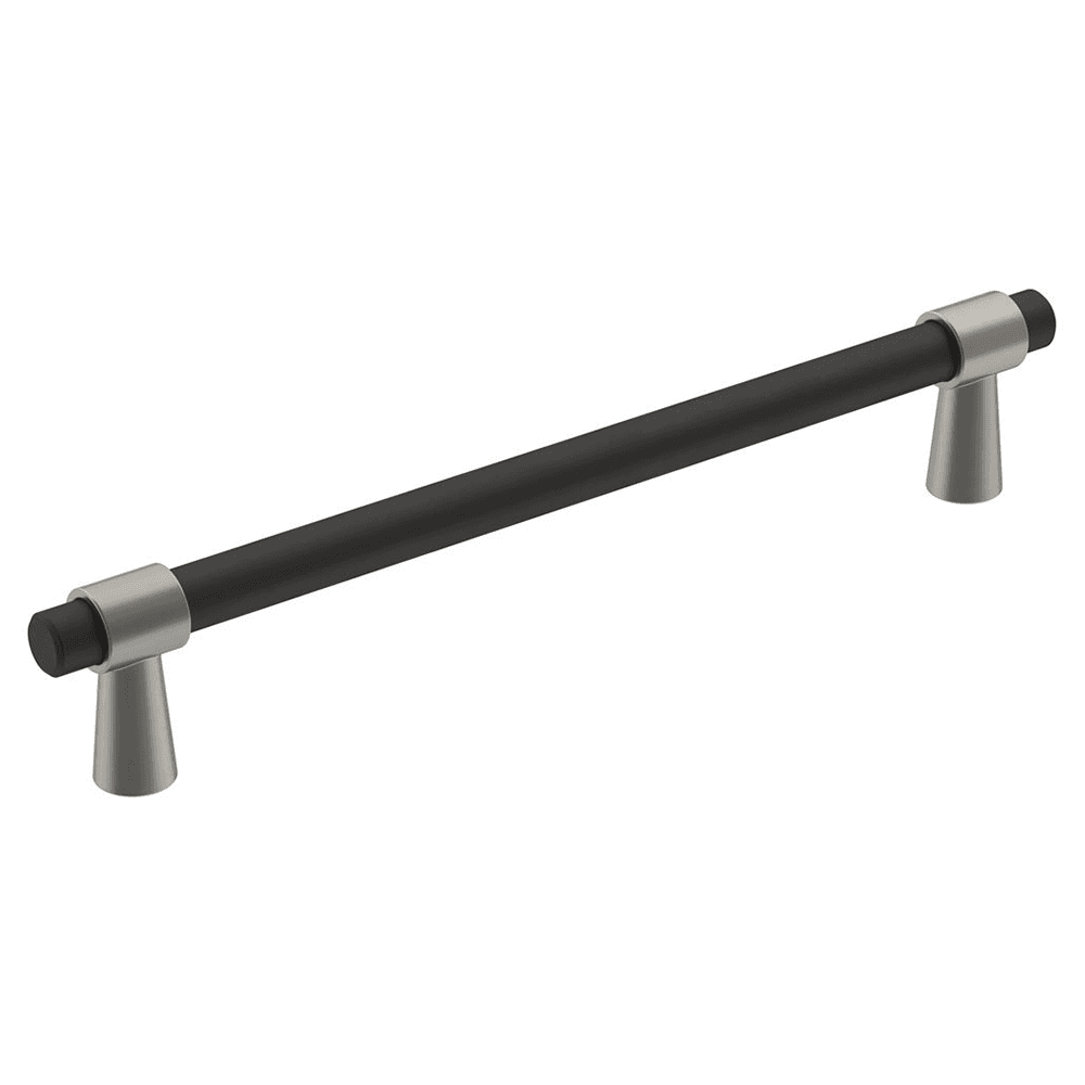 160mm Mergence Bar Pull, Matte Black/Satin Nickel