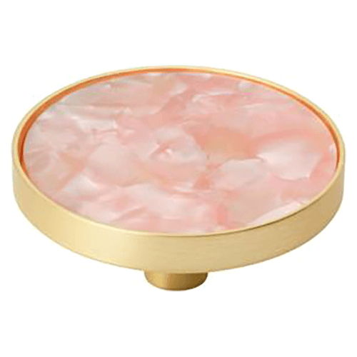 2" Accents Cabinet Knob, Gold/Pink