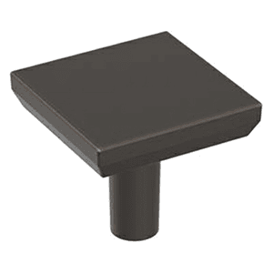 1-1/16" Chamfered Edge Square Cabinet Knob, Oil-Rubbed Bronze