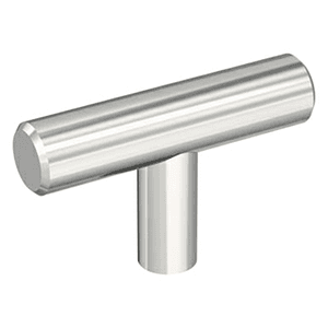 2" Bar Pulls Hollow Cabinet T-Knob, Polished Chrome