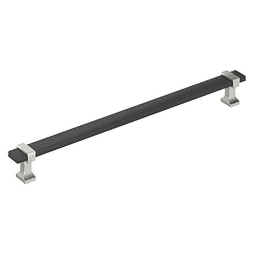 10-1/16" Overton Cabinet Pull, Brushed Matte Black/Satin Nickel