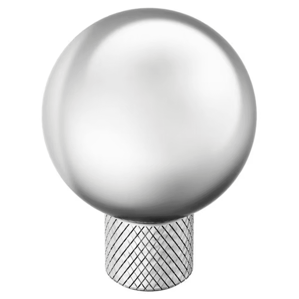 1-1/8" Collet Cabinet Knob, Polished Chrome