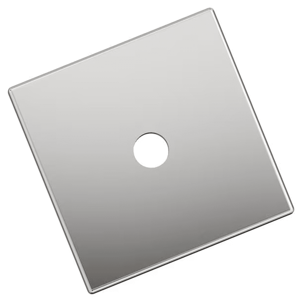 30mm Ladera Square Cabinet Knob Backplate, Polished Chrome