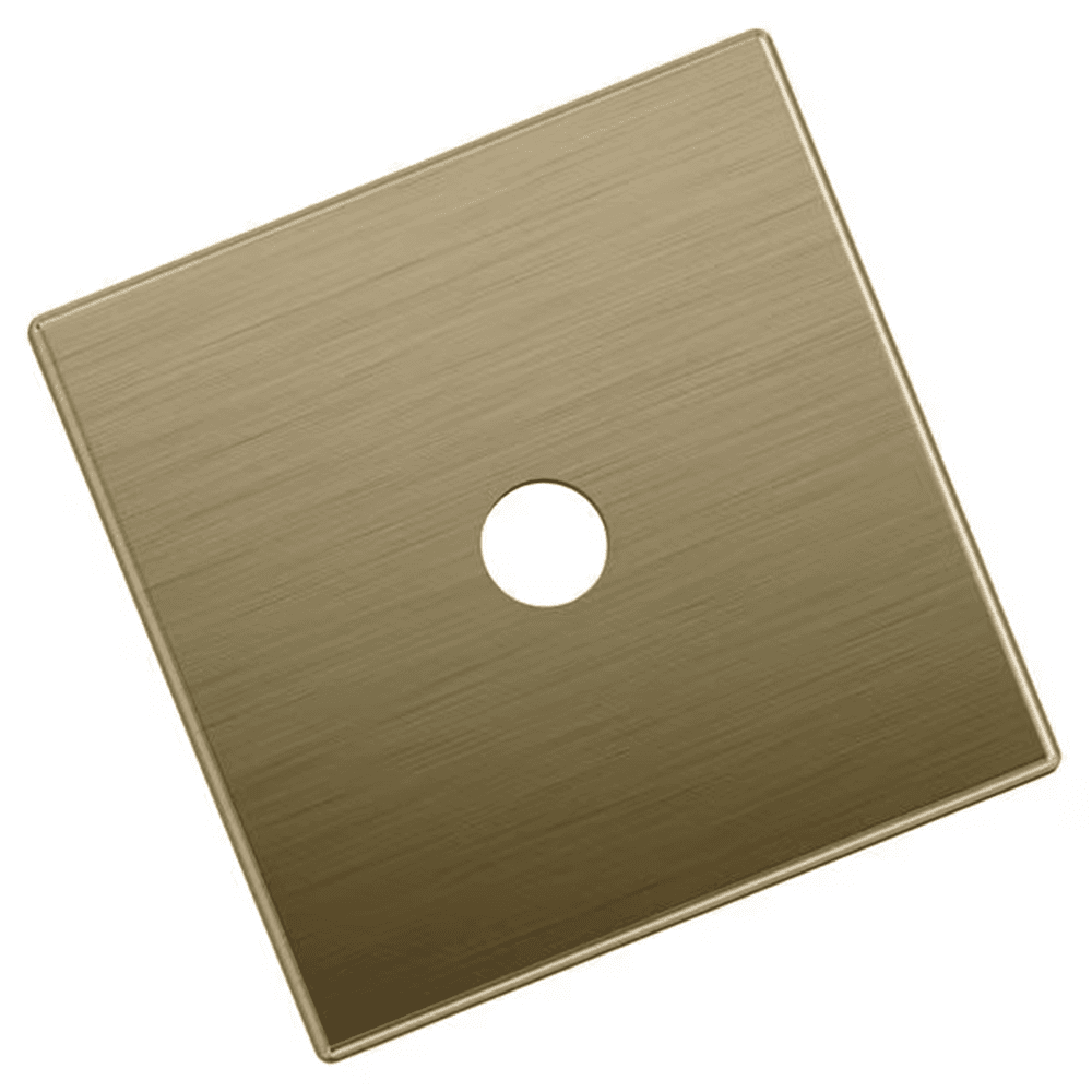 30mm Ladera Square Cabinet Knob Backplate, Golden Champagne