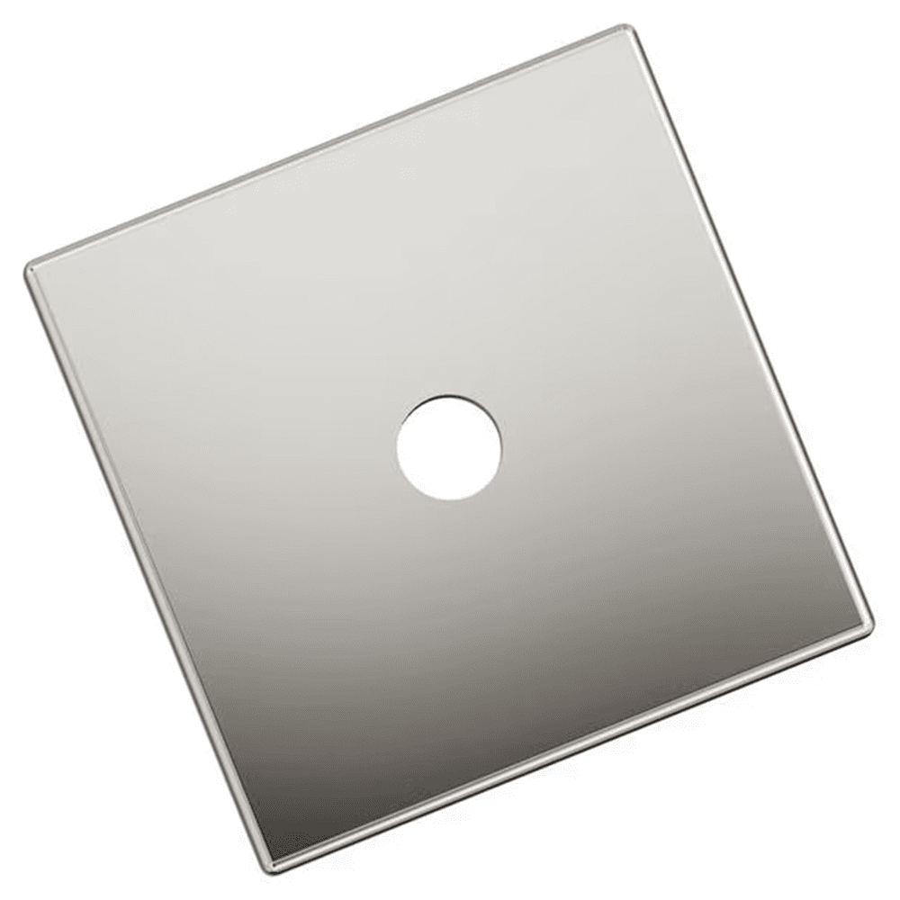 30mm Ladera Square Cabinet Knob Backplate, Polished Nickel