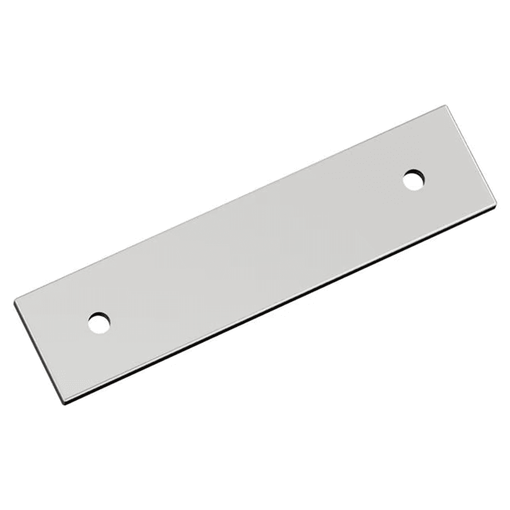 76mm Ladera Rectangle Cabinet Pull Backplate, Polished Chrome