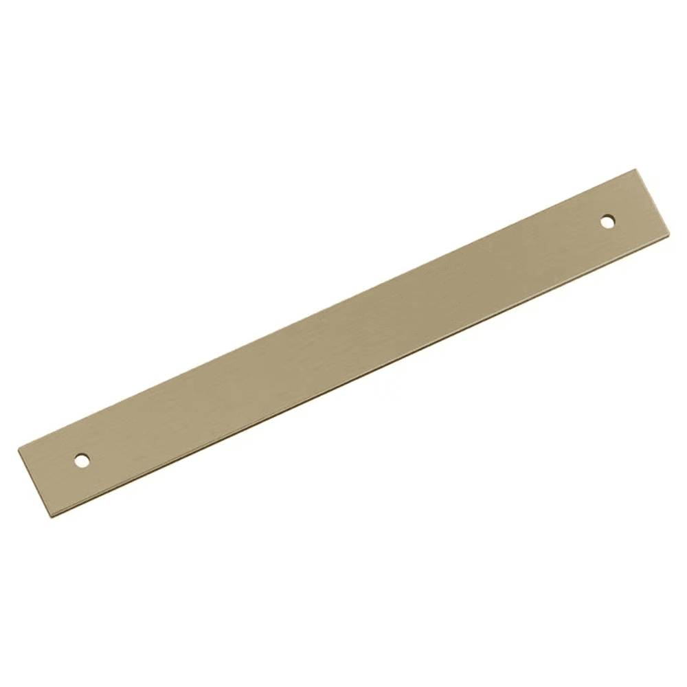 192mm Ladera Rectangle Cabinet Pull Backplate, Golden Champagne
